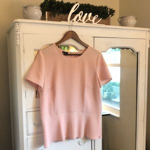 Blush short sleeve Talbots blouse sz 14